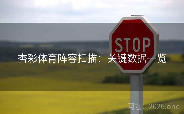 杏彩体育阵容扫描：关键数据一览