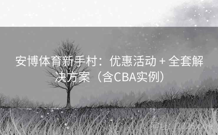 安博体育新手村：优惠活动 + 全套解决方案（含CBA实例）